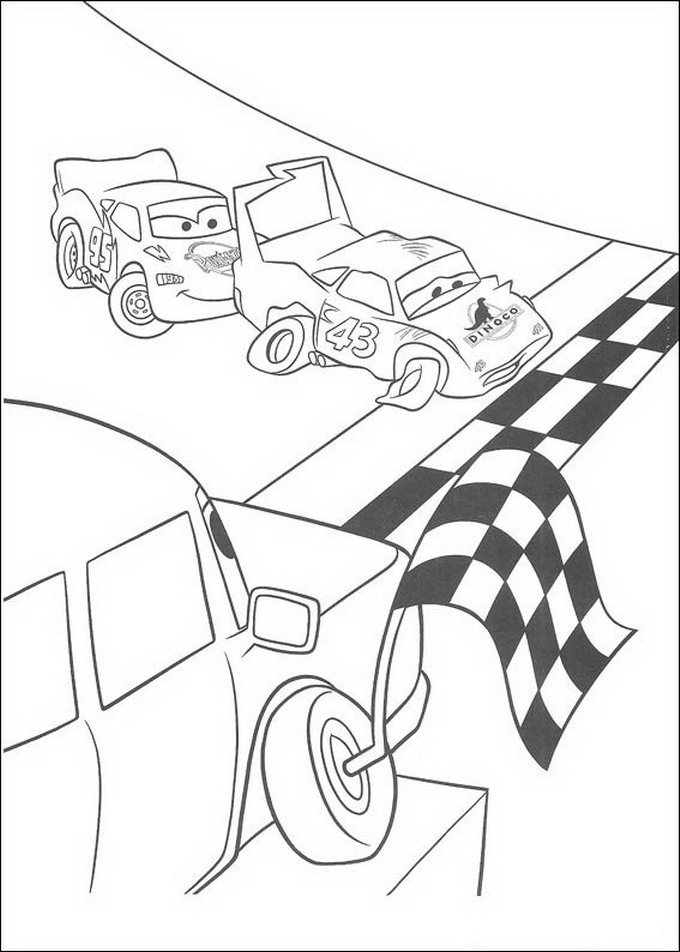 Plansa de colorat cu Cars pixar 106 9